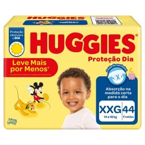 FRALDA HUGGIES PROTECAO DIA MEGA + XXG C/44