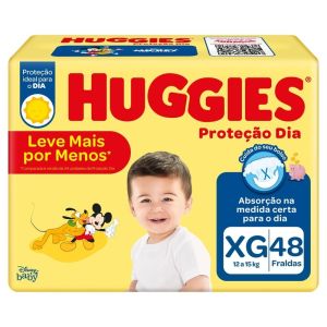 FRALDA HUGGIES PROTECAO DIA MEGA + XG C48