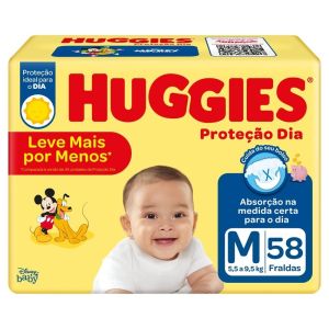 FRALDA HUGGIES PROTECAO DIA MEGA + M C/58