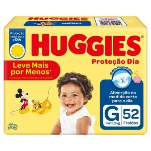 FRALDA HUGGIES PROTECAO DIA MEGA + G C/52