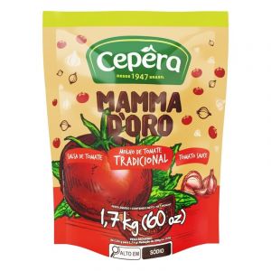 MOLHO TOMATE TRADICIONAL MAMMA D'ORO CEPERA SACHE  1,7KG