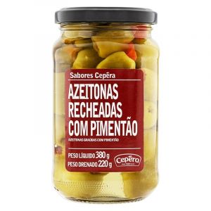 AZEITONA RECHEADA COM PIMENTAO SB CEPERA VIDRO 380G