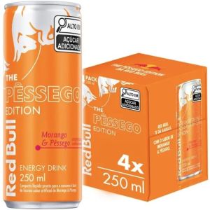 RED BULL MORANGO E PESSEGO EDITION 250ML PACK 4