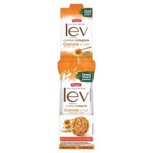 BISCOITO LEV COOKIE INTEGRAL GRANOLA MEL DISPLAY 8X40G