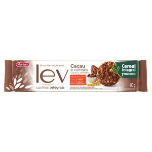 BISCOITO LEV COOKIE INTEGRAL CACAU CEREAL 80G