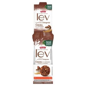 BISCOITO LEV COOKIE INTEGRAL CACAU CEREAL DISPLAY 8X40G