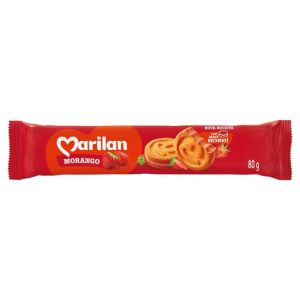 BISCOITO MARILAN RECHEADO MORANGO 80G