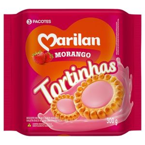 BISCOITO MARILAN TORTINHA MORANGO 300G