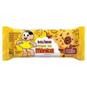 BOLINHO TURMA DA MONICA CASA SUICA BAUNILHA RECHEADO CHOCOLATE 20X40G