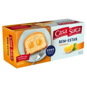 BOLO CASA SUICA ZERO ACUCAR LARANJA 280G