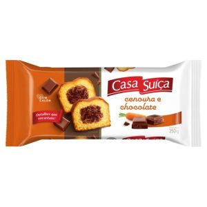 BOLO CASA SUICA CAFE DA MANHA CENOURA CHOCOLATE 250G