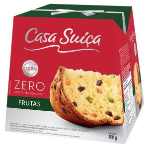 PANETTONE CASA SUICA ZERO ACUCAR FRUTAS 400G