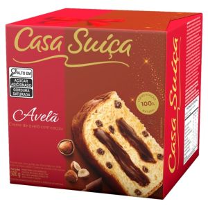 PANETTONE CASA SUICA RECHEADO AVELA E CACAU 500G