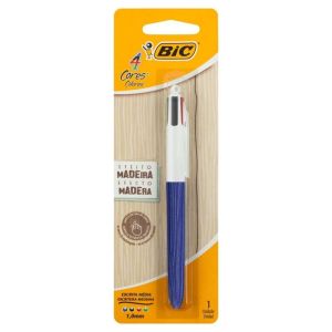 CANETA 4 CORES WOOD STYLE SM C/1