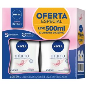 SABONETE LIQUIDO INTIMO SUAVE CAMOMILA NIVEA FRASCO 2 UNIDADES 250ML CADA