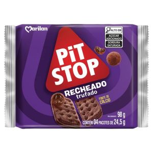 BISCOITO PIT STOP RECHEADO TRUFADO 98G