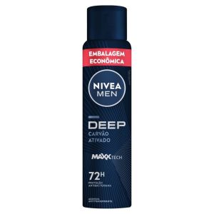 ANTITRANSPIRANTE AEROSSOL CARVAO ATIVADO 72H NIVEA MEN DEEP 200ML