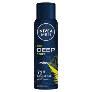 ANTITRANSPIRANTE AEROSSOL CARVAO ATIVADO SPORT 72H NIVEA MEN DEEP 150ML