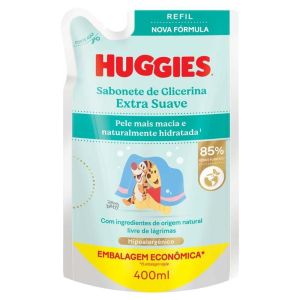 SABONETE LIQUIDO HUGGIES EXTRA SUAVE REFIL 400ML
