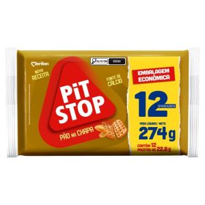 BISCOITO PIT STOP PAO NA CHAPA 274G