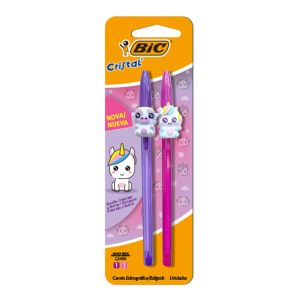 CANETA CRISTAL BICHINHO RS/RX SM C/2