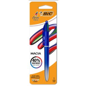 CANETA 4 CORES GRADIENTE AZUL SM C/1