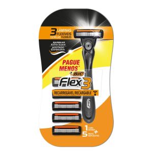 APARELHO DE BARBEAR  FLEX 3 HYBRID C 5 CARTUCHOS