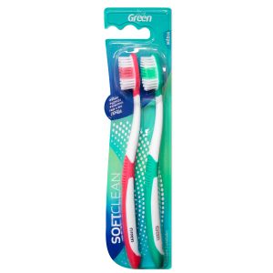 ESCOVA DE DENTE ADULTO SOFT CLEAN MACIA C/2