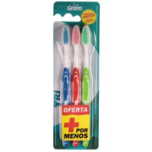 ESCOVA DE DENTE ADULTO TRI MACIA C/3