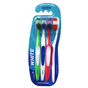 ESCOVA DE DENTE ADULTO 4WHITE MEDIA C/4