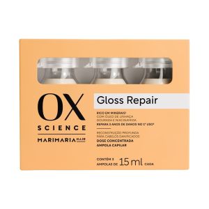 KIT DOSE CONCENTRADA OX SCIENCE GLOSS REPAIR 12X3X15ML