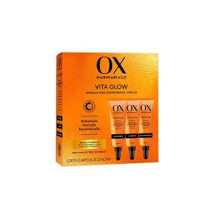 KIT 3 AMPOLAS DE CRONOGRAMA CAPILAR OX VITA GLOW 12X3X15ML