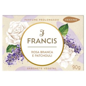 SABONETE BARRA FRANCIS VEGETAL CLASSICO ROSA BRANCA E PATCHOULI 108X90G
