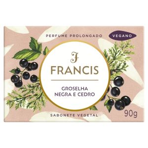 SABONETE BARRA FRANCIS VEGETAL CLASSICO GROSELHA NEGRA E CEDRO 108X90G