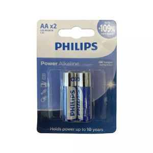 PILHA PHILIPS ALCALINA AA 1.5V COM 2 UNIDADES
