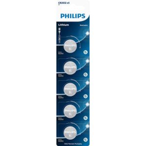 BATERIA PHILIPS DO TIPO MOEDA  3V L?TIO COM PACK 5 UNIDADES