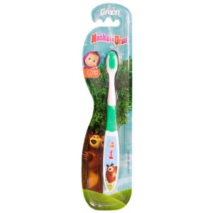 ESCOVA DENTAL PERSONAGENS INFANTIL GREEN MASHA E O URSO MACIA C1