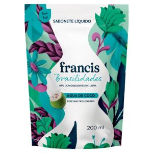 FRANCIS BRASILIDADE SABONETE LIQUIDO AGUA DE COCO SACHE 200ML REFIL