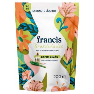 FRANCIS BRASILIDADE SABONETE LIQUIDO CAPIM LIMAO SACHE 200ML REFIL