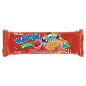 BISCOITO TURMIX RECHEADO MORANGO 64X33G