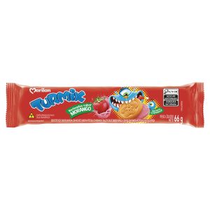 BISCOITO TURMIX RECHEADO MORANGO 32X66G