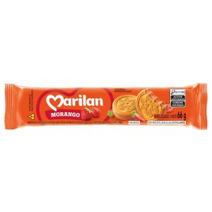 BISCOITO MARILAN RECHEADO MORANGO 66G