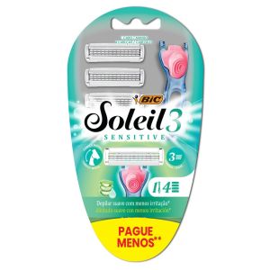 DEPILADOR SOLEIL CLIC SENSITIVE 4 CARGAS L+P