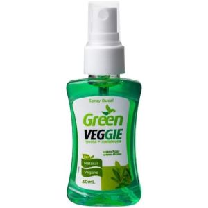 SPRAY BUCAL GREEN VEGGIE VEGANO E NATURAL  30 ML  MENTA + MELALEUCA