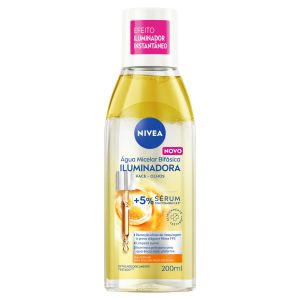 ?GUA MICELAR BIF?SICA ILUMINADORA SEM PERFUME NIVEA FRASCO 200ML