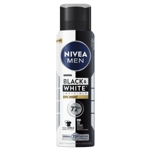 ANTITRANSPIRANTE AEROSSOL EPIC NIGHT NIVEA MEN INVISIBLE BLACK  WHITE 150ML SPRAY
