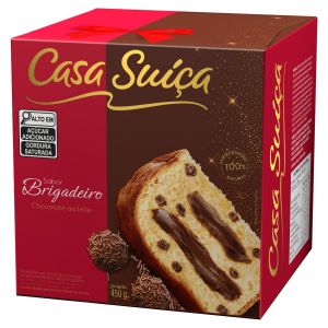 PANETTONE COM GOTAS DE CHOCOLATE AO LEITE RECHEIO BRIGADEIRO CASA SU??A CAIXA 450G