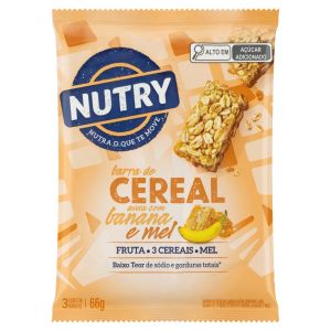 BARRA DE CEREAL AVEIA,BANANA E MEL FP 24X3X22G