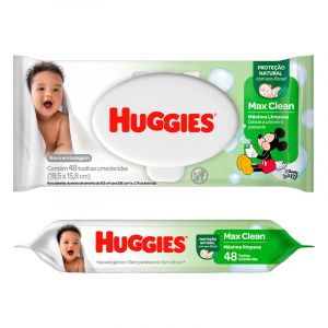 TOALHA UMEDECIDA HUGGIES MAX CLEAN C/48