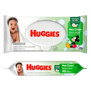 TOALHA UMEDECIDA HUGGIES MAX CLEAN C/48